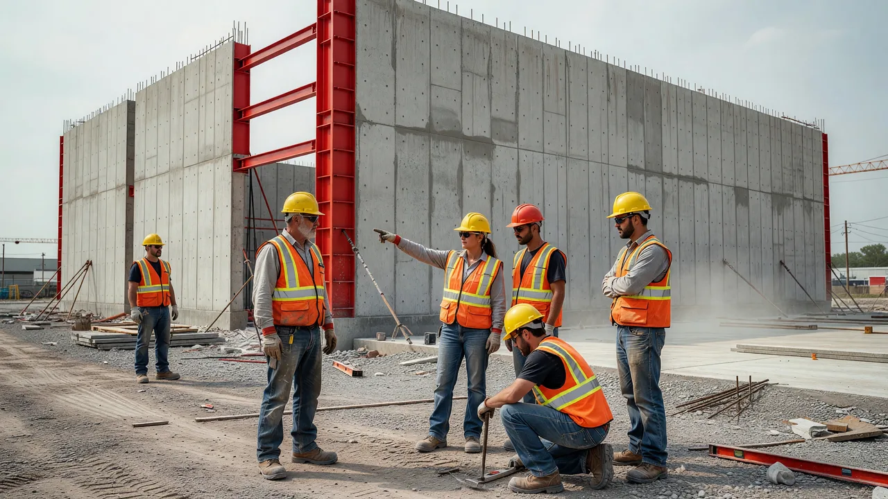 tilt-up concrete warehouse construction professional team