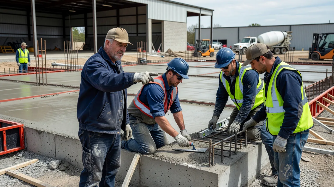 industrial machine foundation concrete professional team