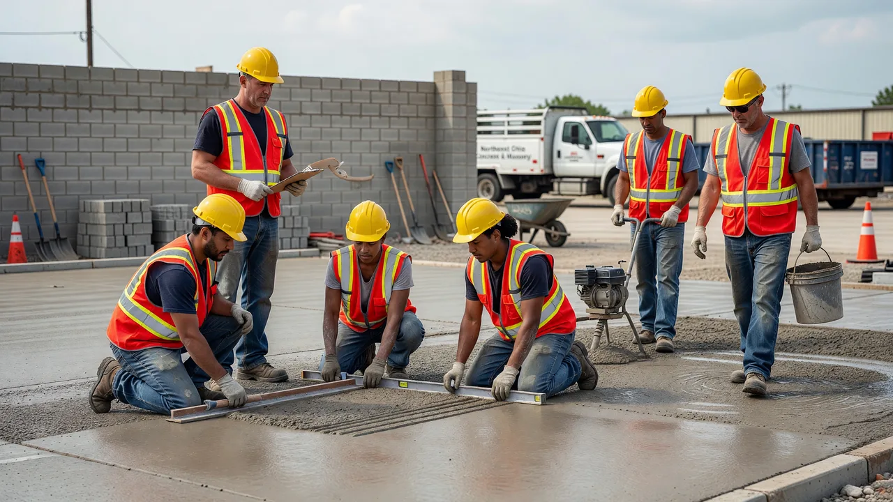 commercial dumpster pad concrete installation professional team