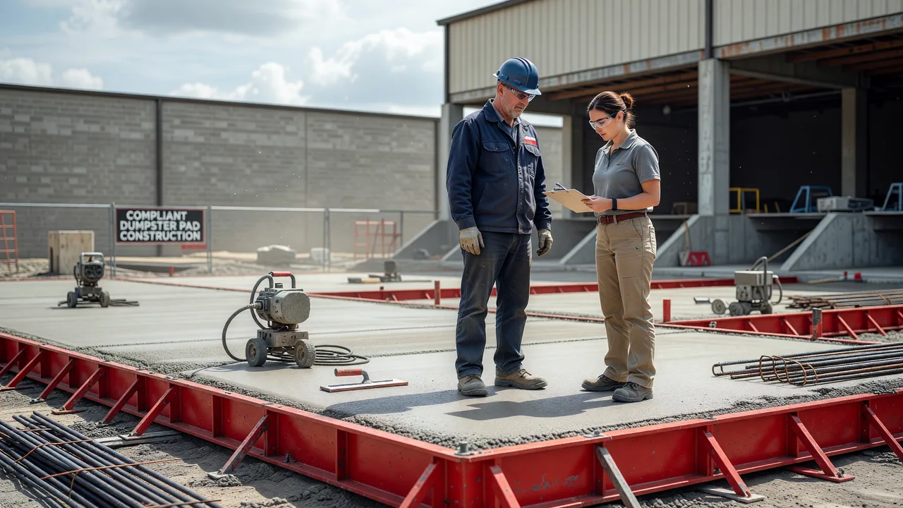 Dumpster Pad Concrete Cost — What a Compliant Pad Actually Requires professional business
