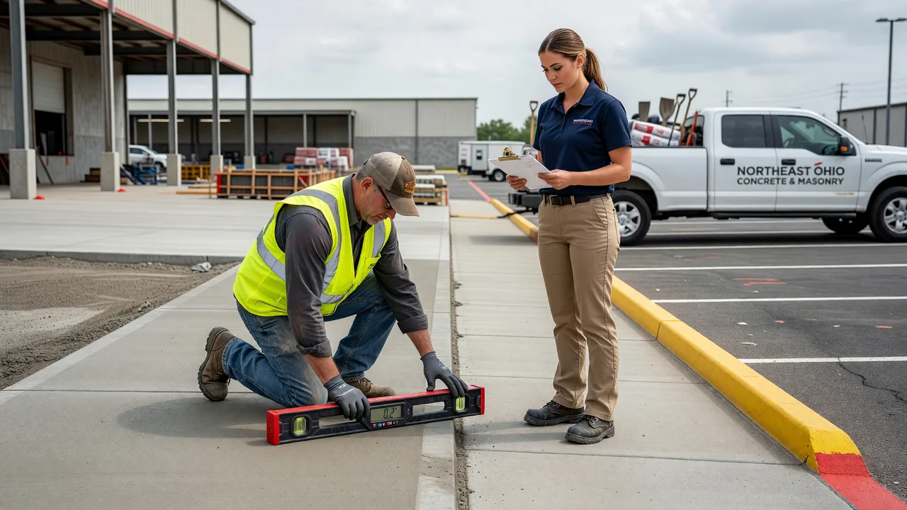 commercial ADA sidewalk measuring slope digital level professional