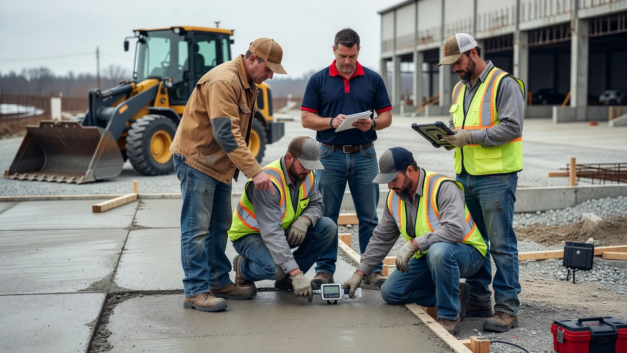 How Thick Does a Commercial Dumpster Pad Need to Be for Truck Loading? team professional environment