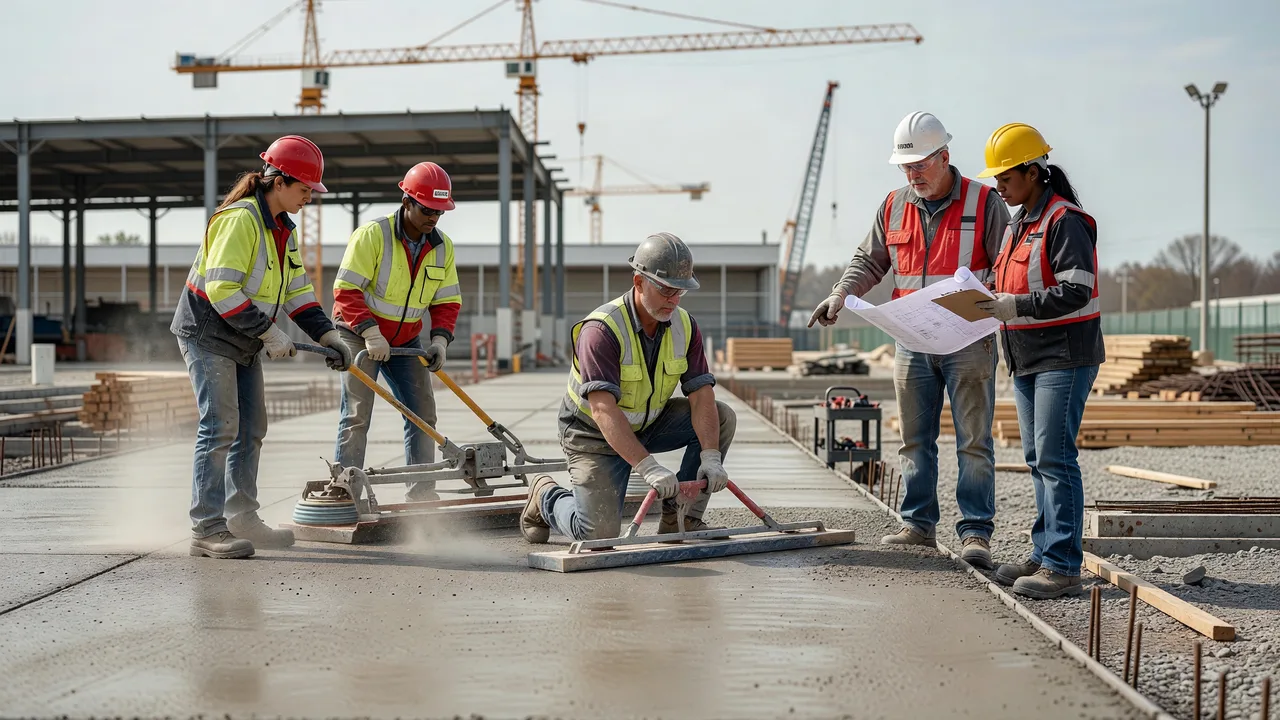 industrial machine foundation concrete professional team