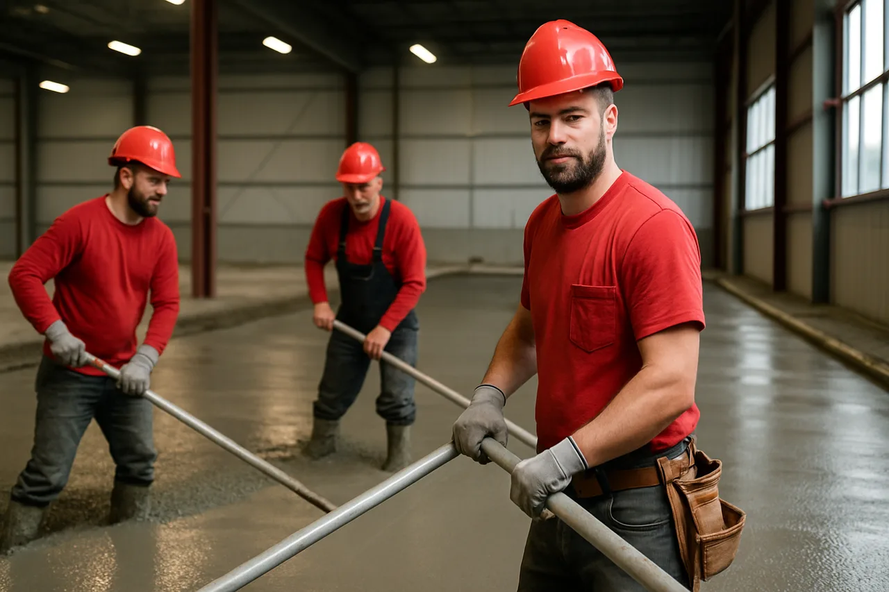 commercial concrete foundation professional team warehouse slab