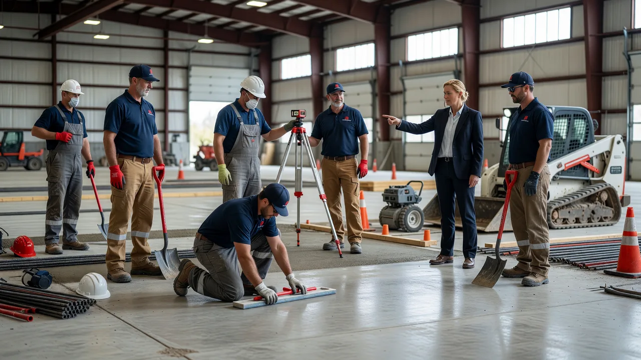 commercial concrete warehouse floor professional team Ohio
