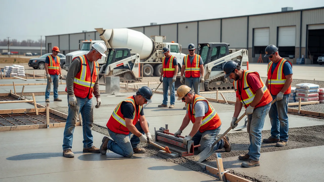 ADA sidewalk commercial concrete professional crew jobsite Ohio