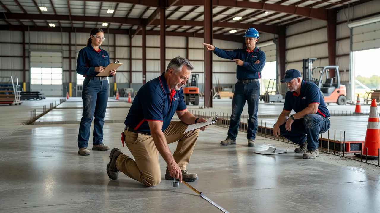 commercial concrete estimator warehouse floor professional team